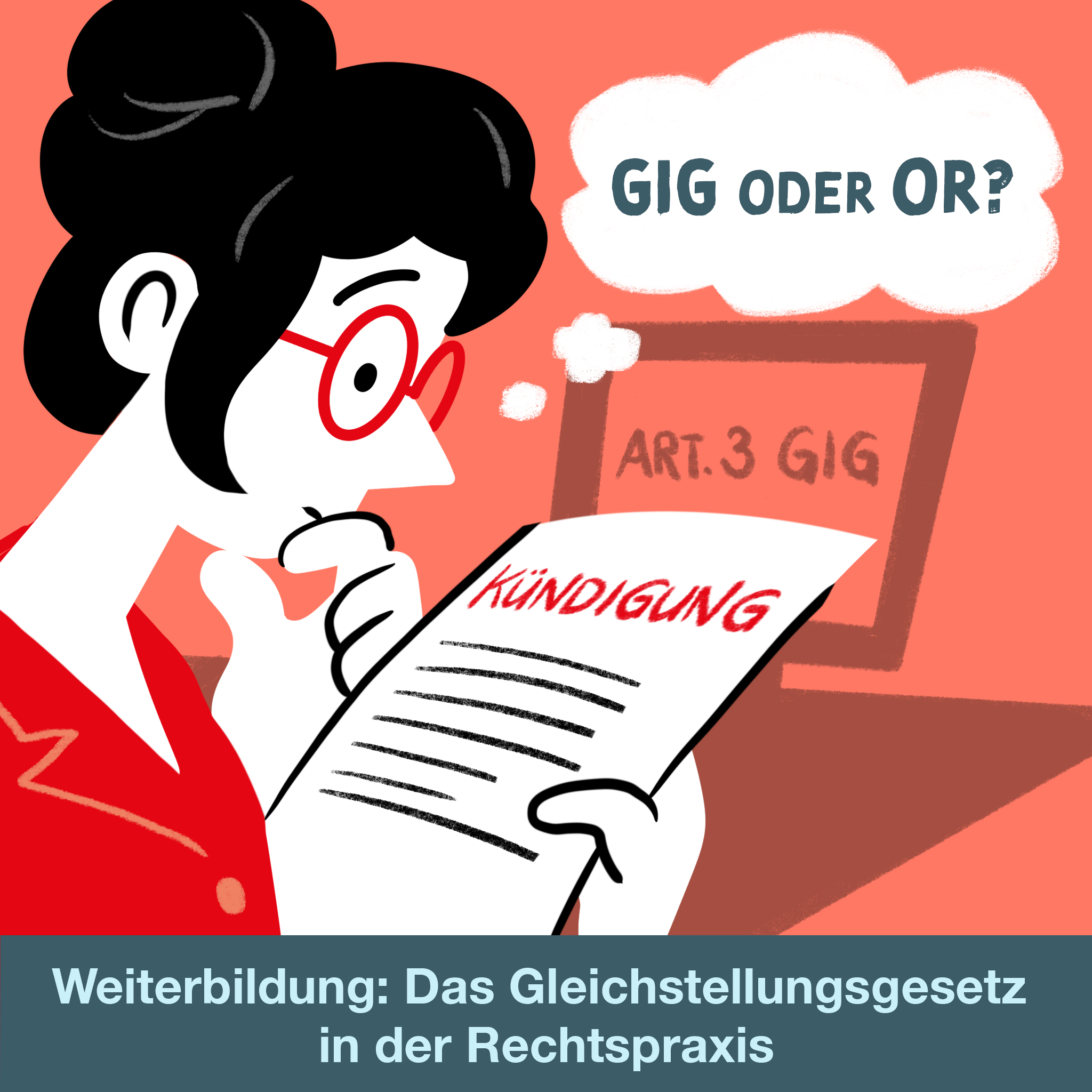 Eine Juristin bearbeitet einen Kündigungsfall